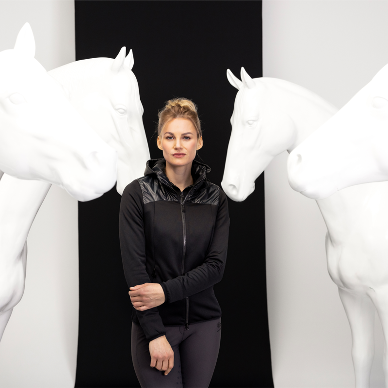 Pikeur Athleisure Ladies Fleece Jacket - Caviar-1